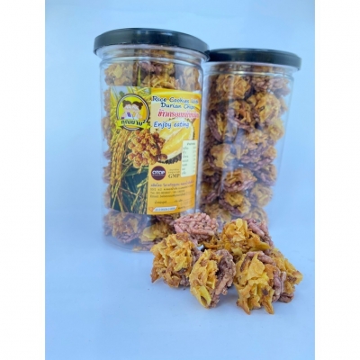 ข้าวกรอบหน้าทุเรียน